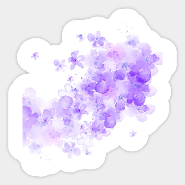 purple flowers Sticker by PREMIUMSHOP